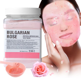 Angeland jar front view showing Bulgarian Rose mask for professional hydration
