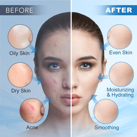 Angeland peel-off mask being removed revealing smoother skin benefit