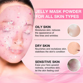 Angeland jelly mask texture close-up displaying smooth gel and hydrating look