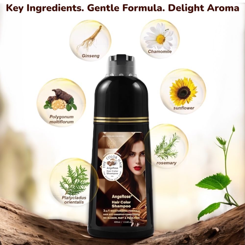 AngeRose applied in hands during use demonstrating easy shampoo-style application and time savings