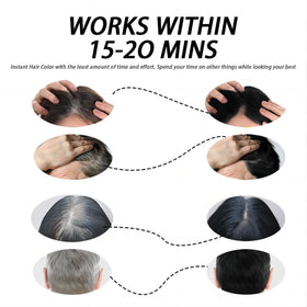 AngeRose before-and-after roots demonstrating visible gray coverage benefit