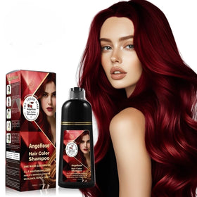 AngeRose bottle front packaging showing wine red shade and size benefits
