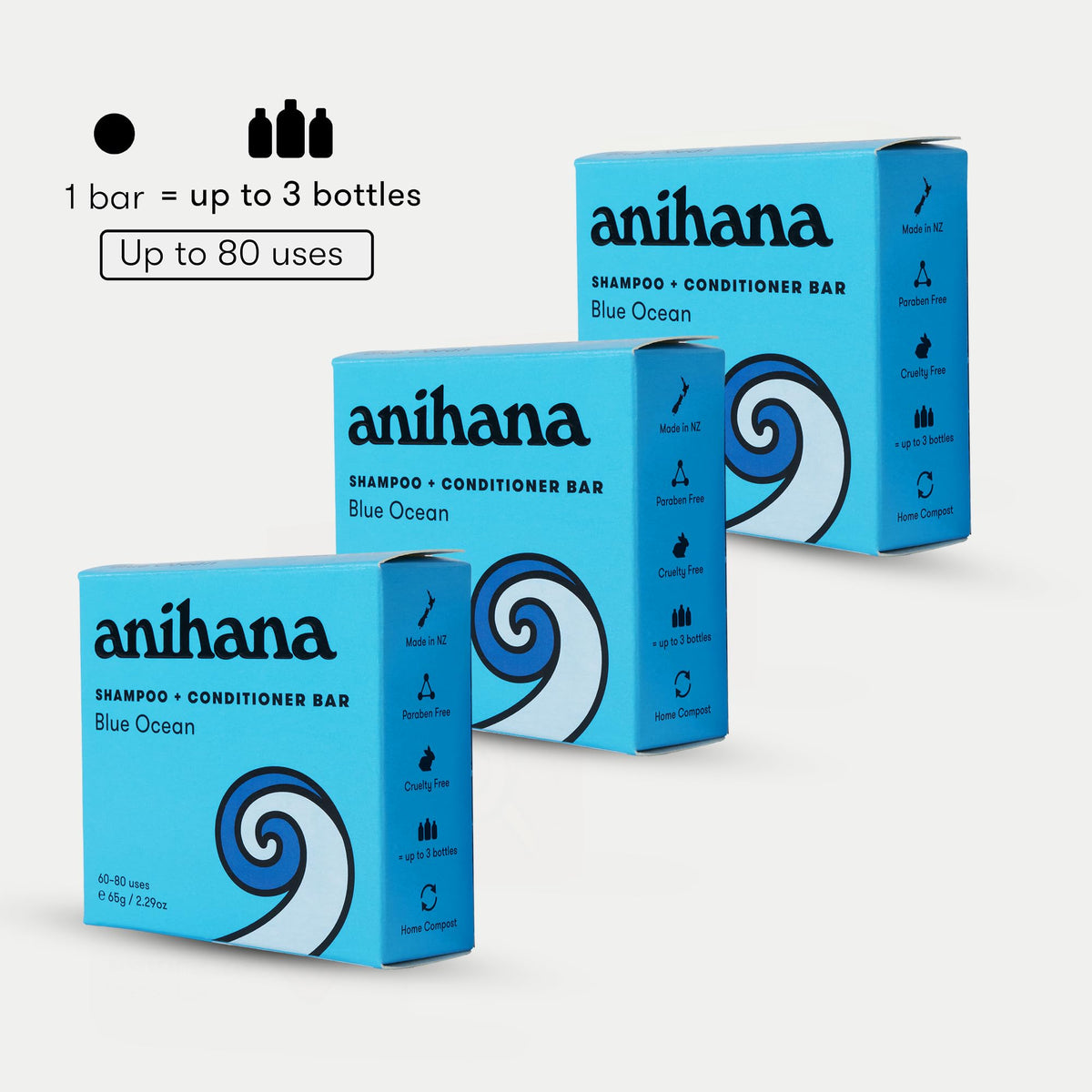 ANIHANA bar producing foam in shower indicating effective cleaning