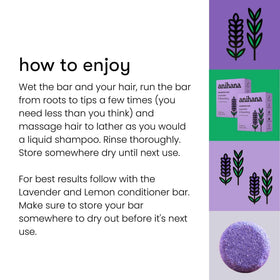 ANIHANA shampoo bar in shower staged to show easy application and rinse