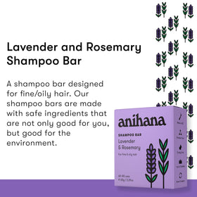 ANIHANA shampoo bar with lavender and rosemary illustrating fresh herbal scent