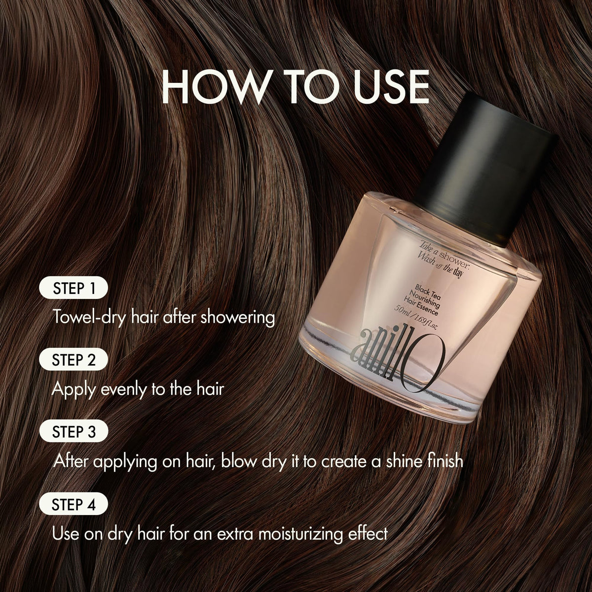 ANILLO arranged ingredient oils emphasizing botanical nourishment blend
