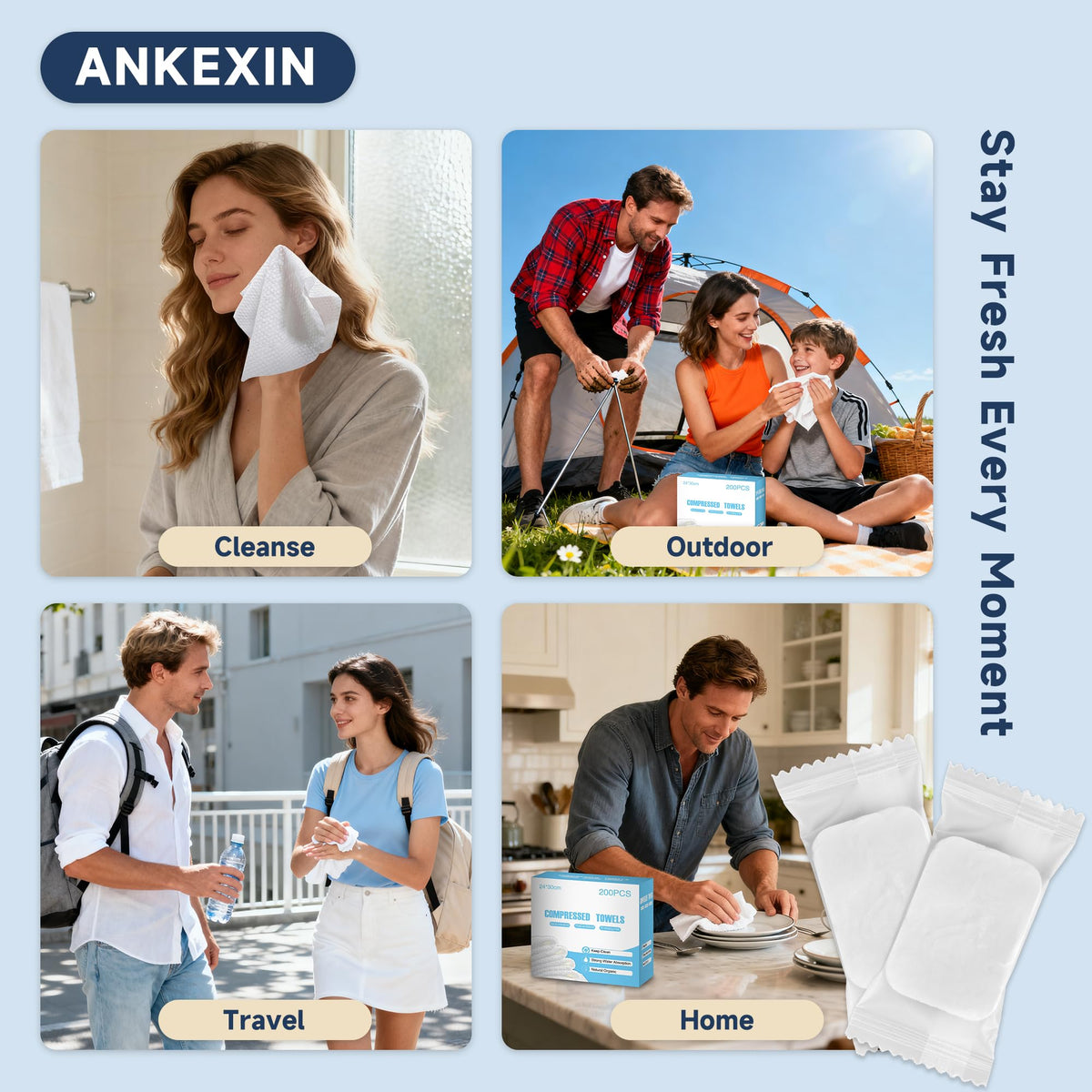 ANKEXIN bulk pack stored in a travel bag, efficient space-saving for trips