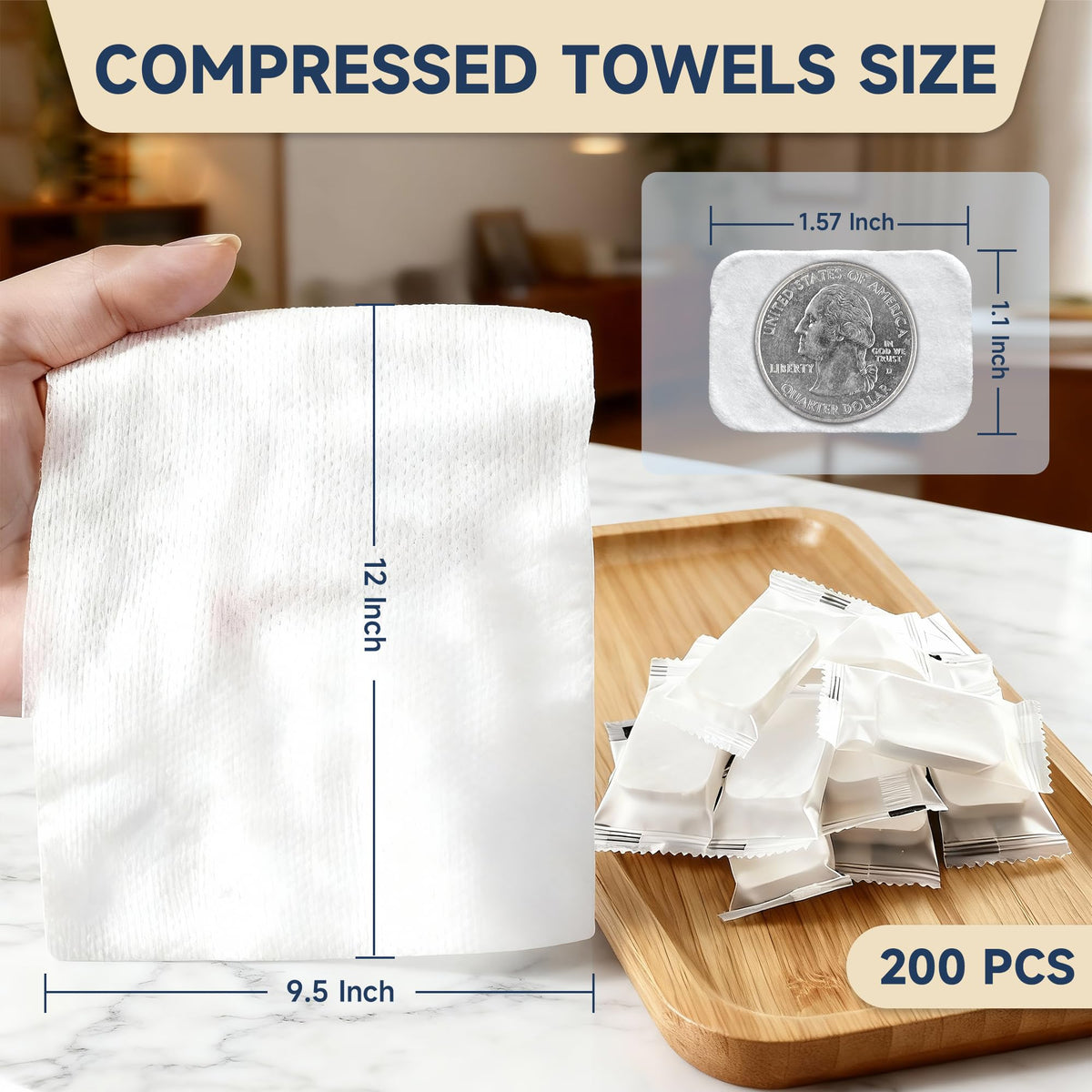 ANKEXIN close-up of coin-sized compressed tablets, ultra-compact portability benefit