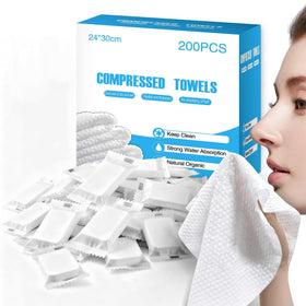 ANKEXIN front packaging showing 200 compressed towels, convenient bulk supply