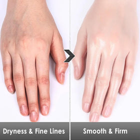 ANKOOY applying cream to hands showing instant softness and comfort