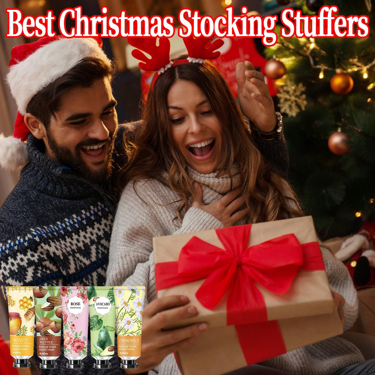 ANKOOY gift-wrapped box of mini lotions illustrating ready-to-give appeal