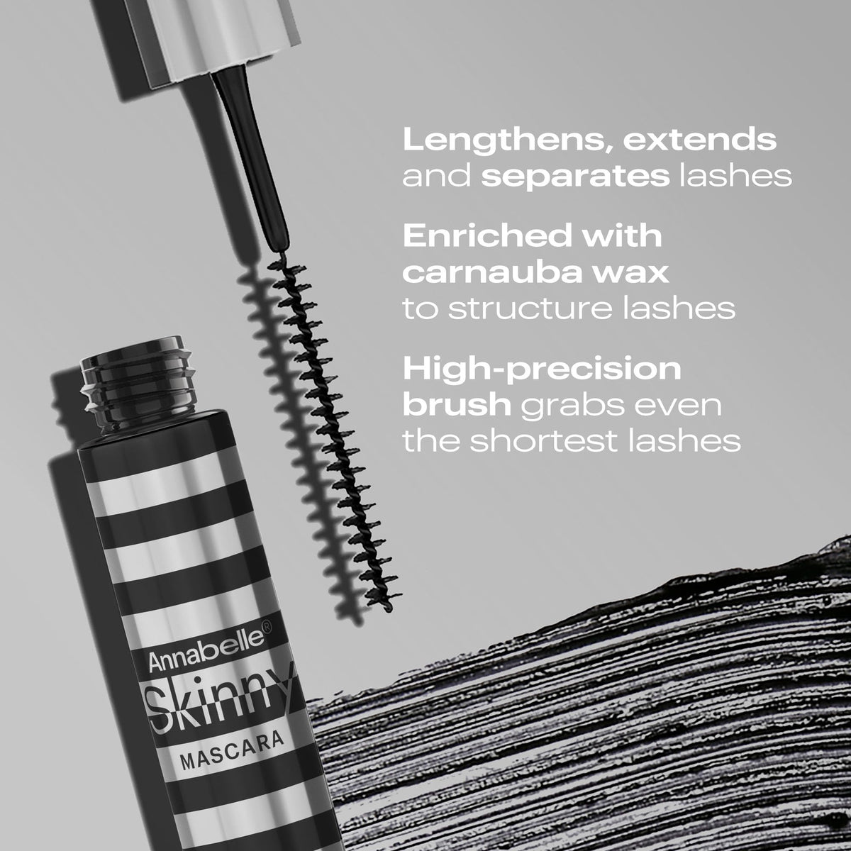 annabelle skinny mascara packaging recyclable box highlighting eco-friendly materials