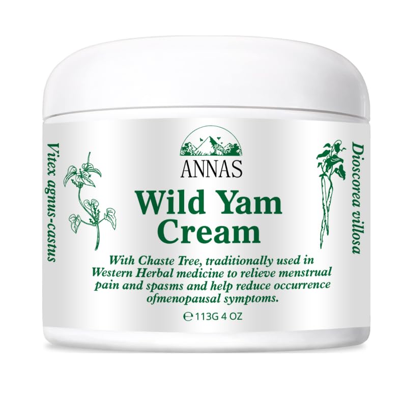 ANNAS Wild Yam Cream front jar showing label and organic ingredients benefit