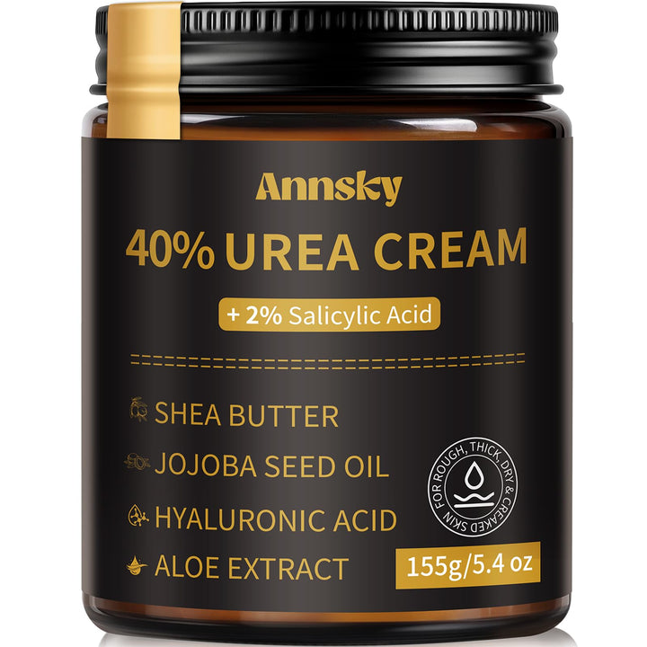 Annsky tube front view showing product name and 40% urea concentration benefit
