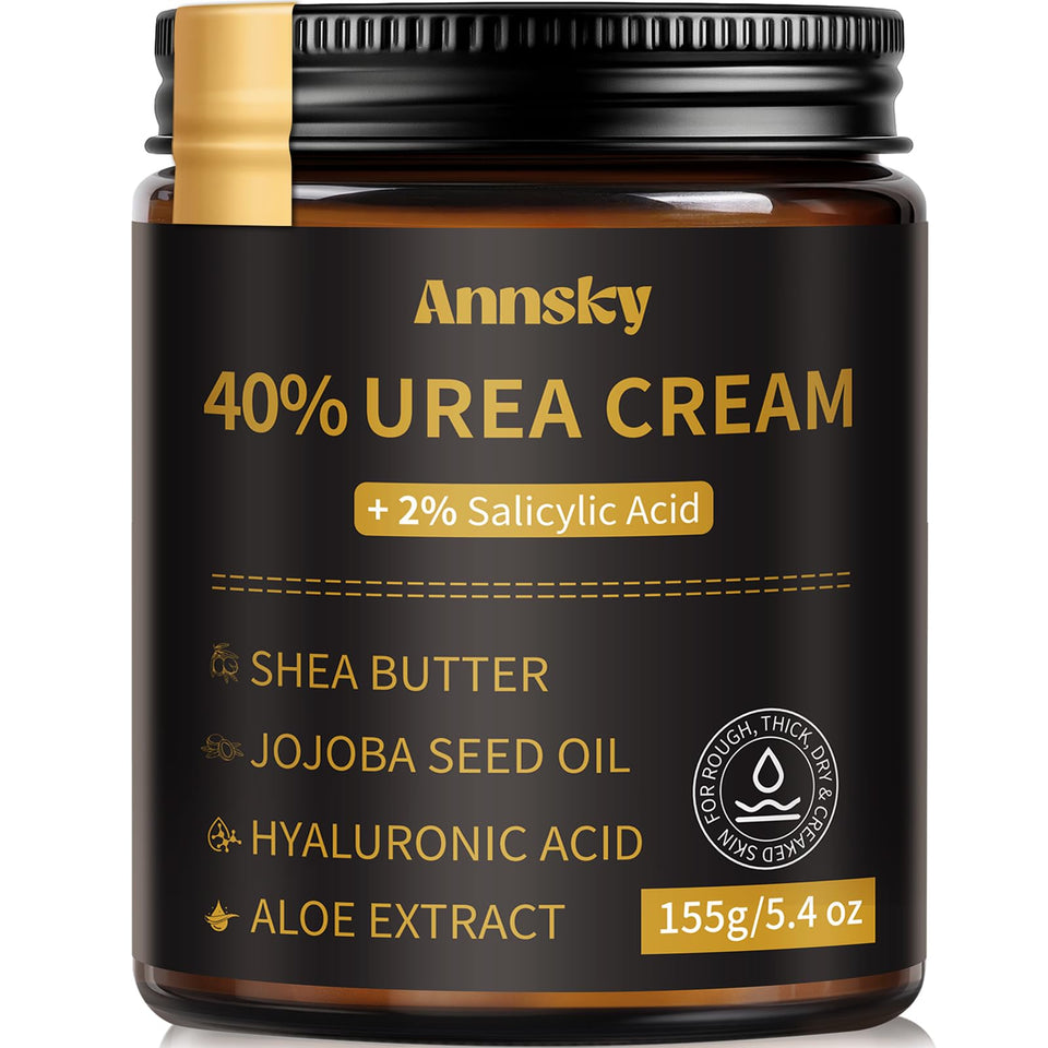 Annsky tube front view showing product name and 40% urea concentration benefit