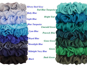 AnnushkaHomeDecor scrunchie in hand for size and scale reference