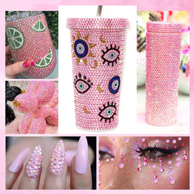 AnoleAir rhinestones applied to phone case for durable decorative finish