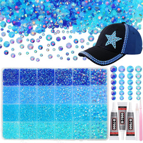 AnoleAir front packaging showing 26000 blue rhinestones and pick-up tool, ideal starter kit