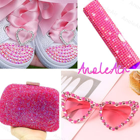 AnoleAir rhinestones used in festival makeup application for eye-catching color