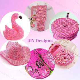 AnoleAir rhinestones in a hand to show scale and quantity for large projects