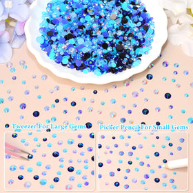 AnoleAir rhinestones applied to nail art showing precise placement and enhanced shine