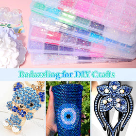 AnoleAir nail art detail featuring tiny blue gems for delicate embellishment