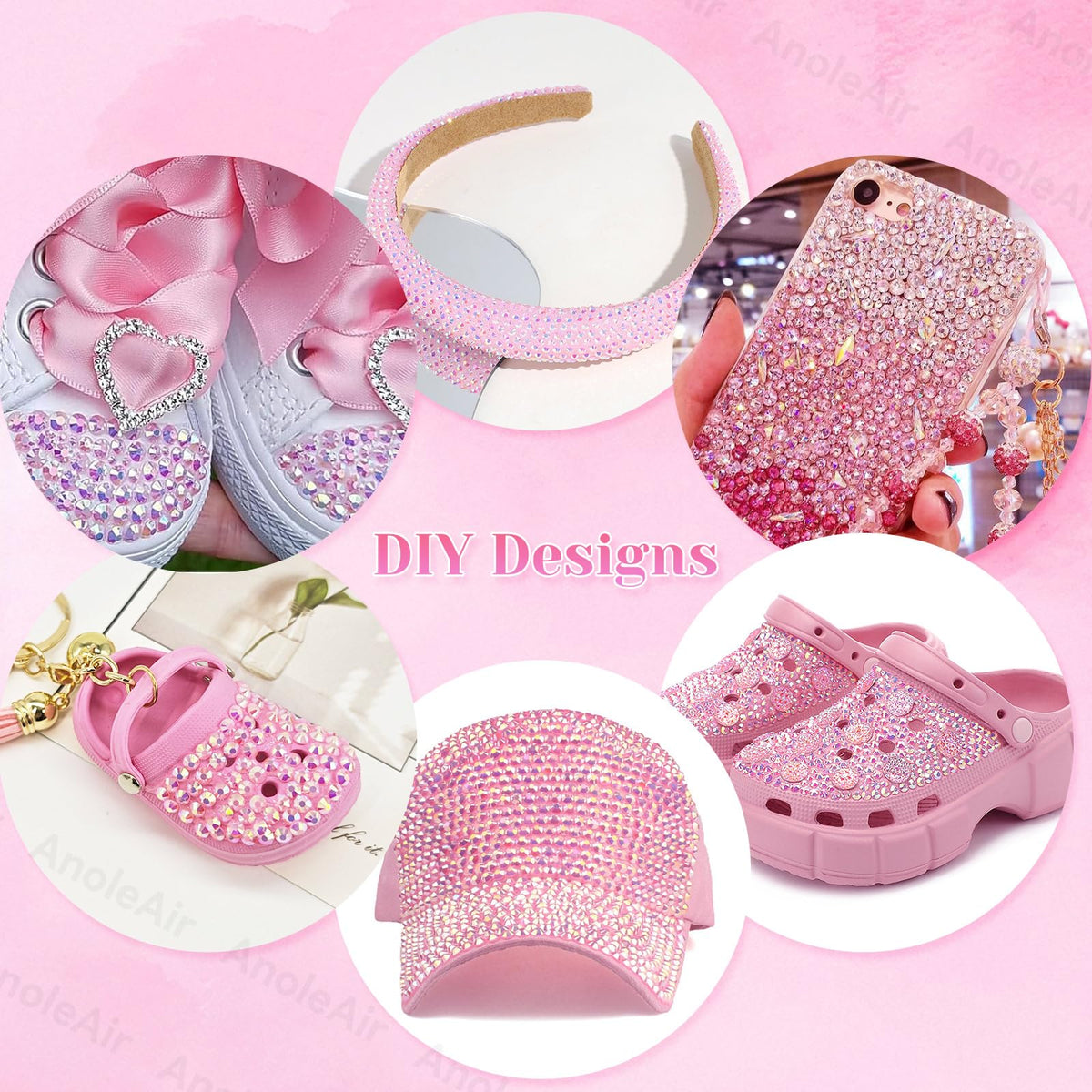 AnoleAir rhinestones used on nails for detailed festival-ready sparkle