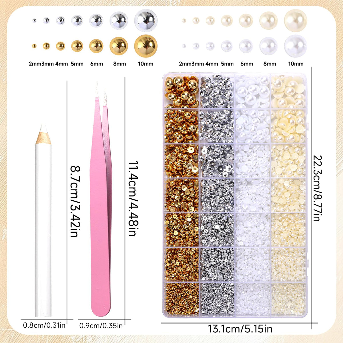 AnoleAir pearls applied on nail demonstrating precise placement and polished look