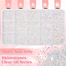AnoleAir close-up of clear AB facets reflecting light to add vibrant sparkle on projects