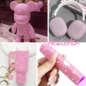 AnoleAir rhinestones next to ruler showing 2–6mm size comparison