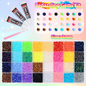 Anower close-up of multicolor jelly rhinestones highlighting vibrant translucent hues