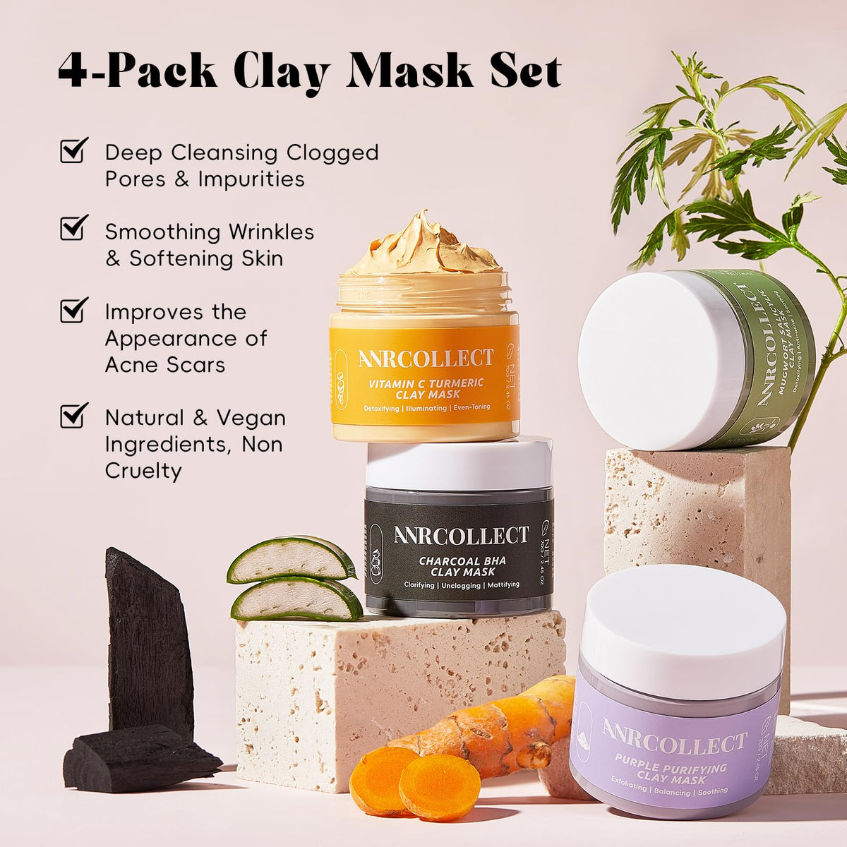 ANRCOLLECT Vitamin C Turmeric jar close-up highlighting brightening benefits