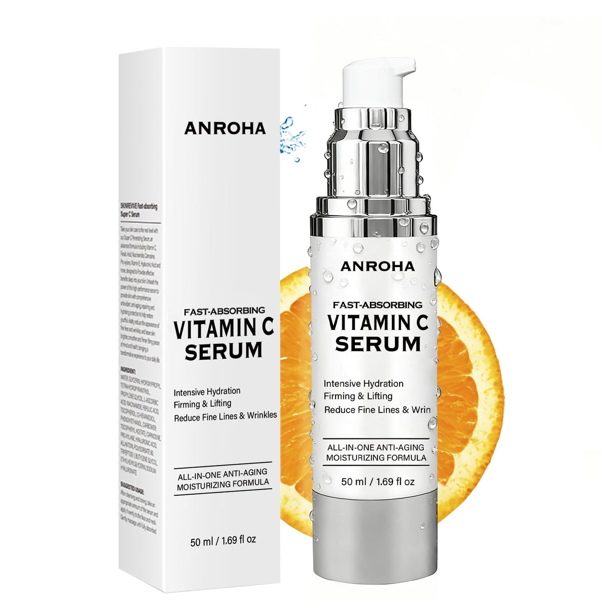 Anroha bottle front packaging showing size and label for easy identification