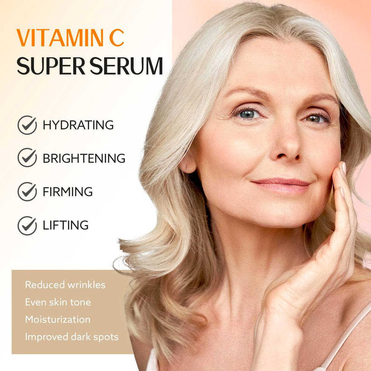 ANSDUR close-up label listing vitamin C, bakuchiol, niacinamide benefits