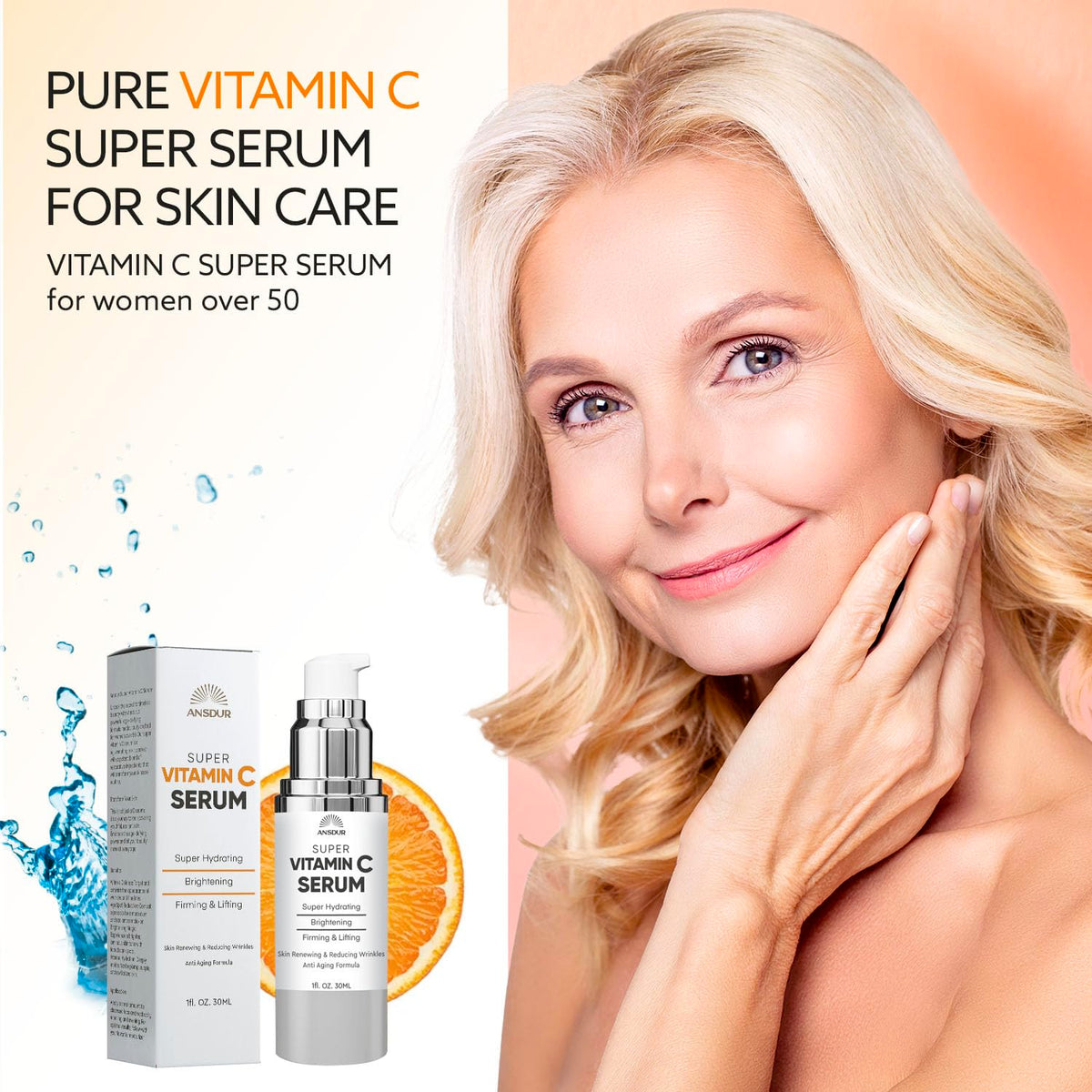 ANSDUR dropper releasing serum highlighting smooth hydrating texture