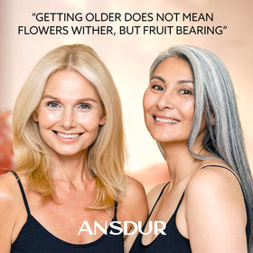 ANSDUR lifestyle shot on bathroom shelf suggesting daily routine ease