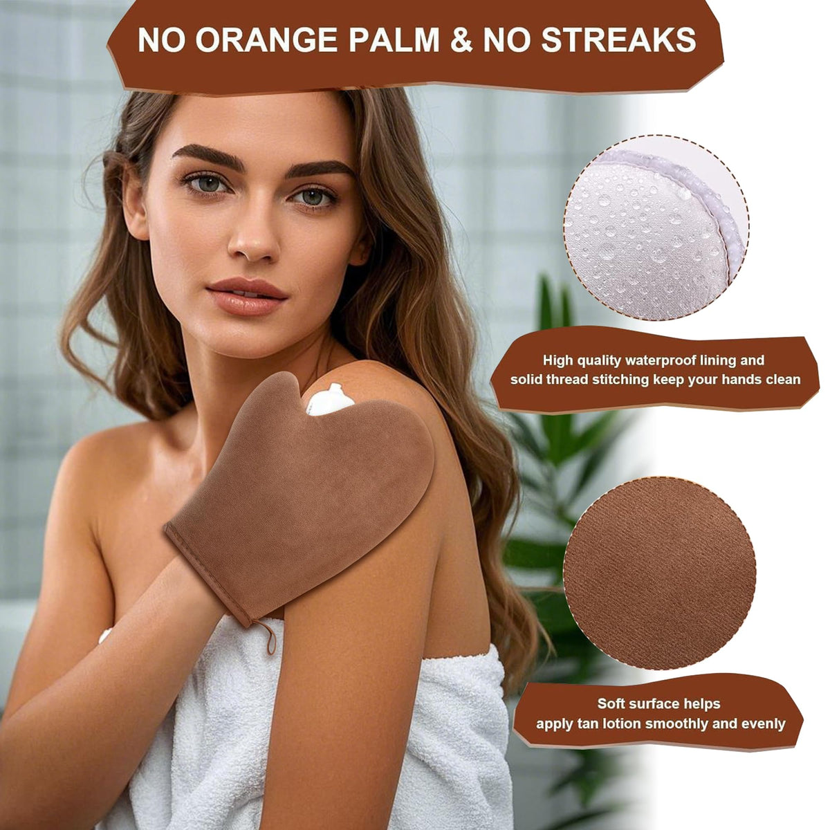 ANSPHIE back applicator showing length to reach back and even coverage