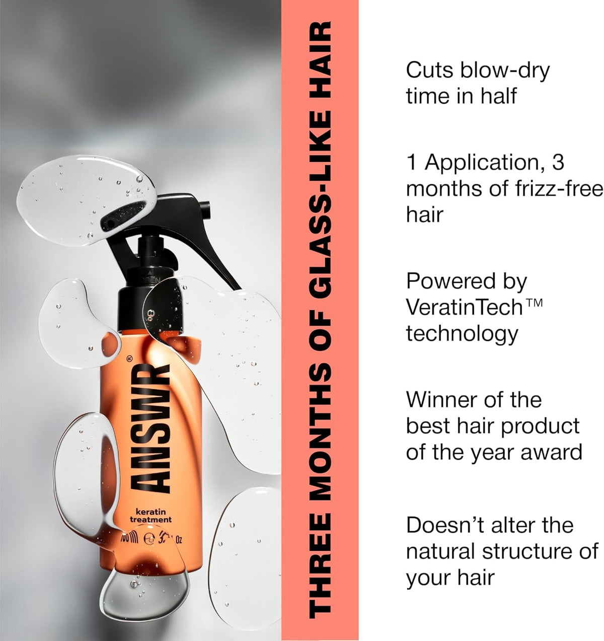 ANSWR applied to hair by hand demonstrating easy at-home salon results