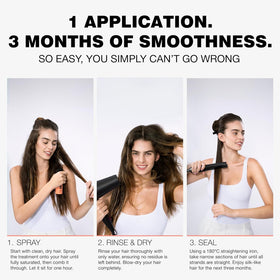 ANSWR before and after hair comparison showing reduced frizz and added shine