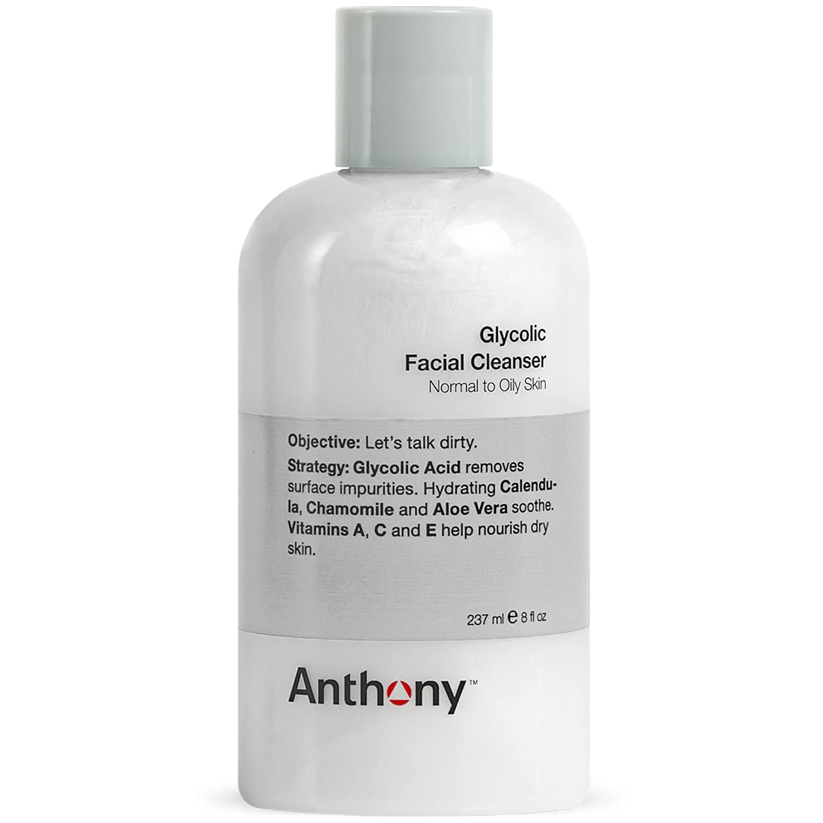 Anthony front packaging showing bottle and label for clear skin
