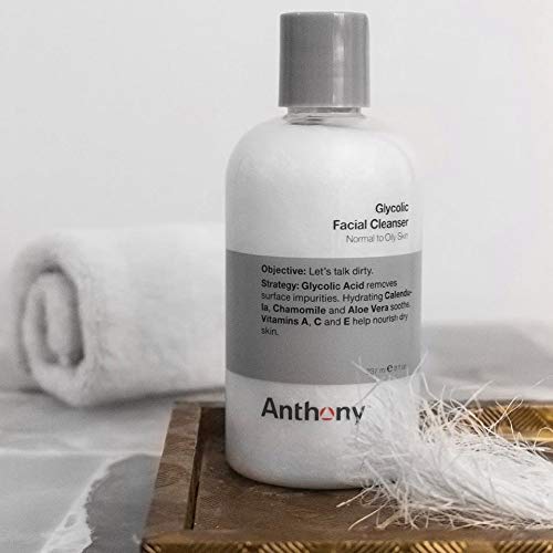 Anthony pump and clear label highlighting ingredients and travel-friendly cap