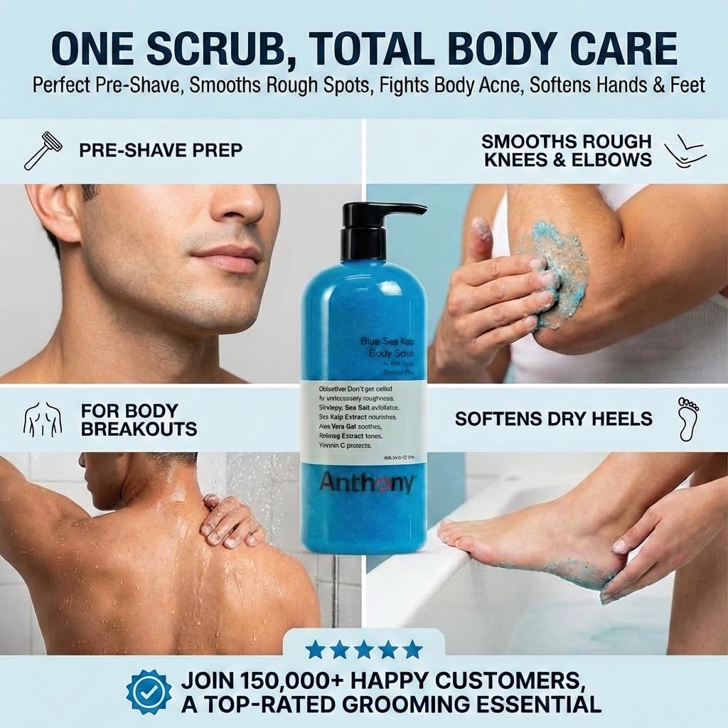 Anthony ingredients label detail highlighting aloe, sea kelp, and vitamin C benefits
