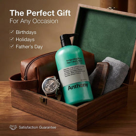 Anthony lifestyle bathroom shelf staged to show premium grooming and everyday-use benefit
