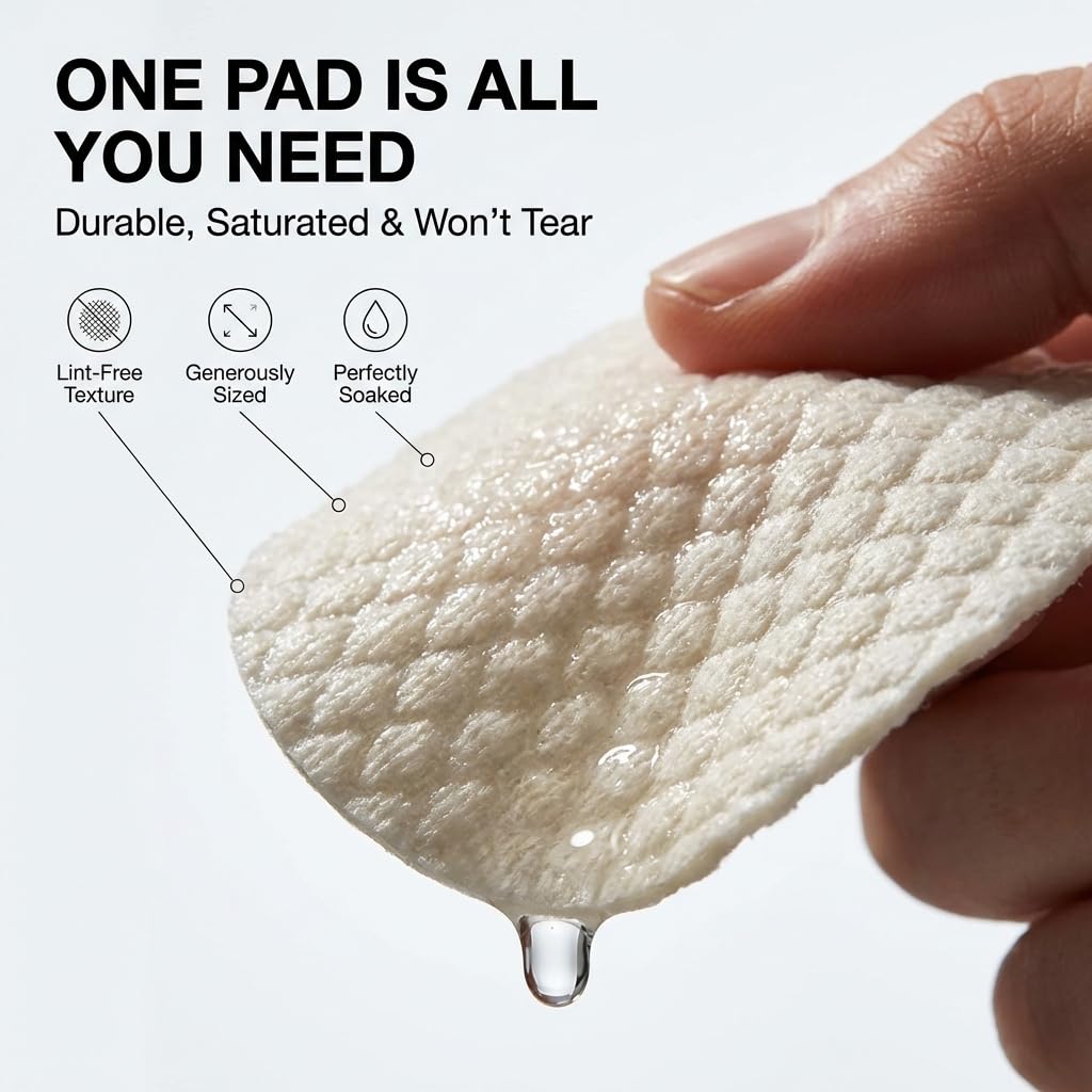 Anthony pad in use wiping face for oil control and refreshment