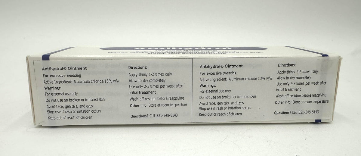 Close-up of Antihydral cream texture highlighting smooth absorption and quick drying
