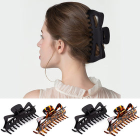 Antmoilios clip next to ruler illustrating 6.4-inch size for full hair coverage