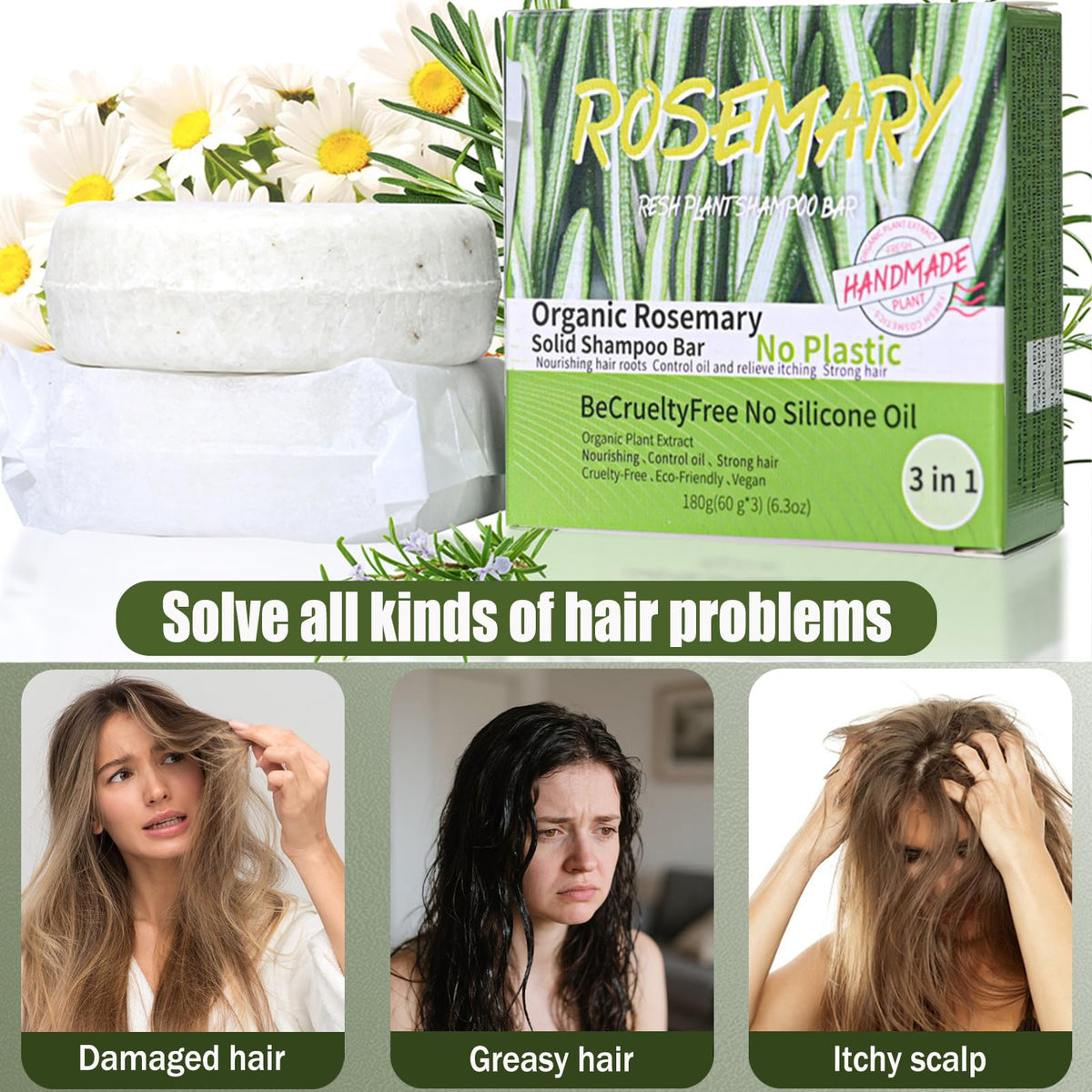 Anweina shampoo bars on bathroom shelf in lifestyle scene indicating daily routine benefit