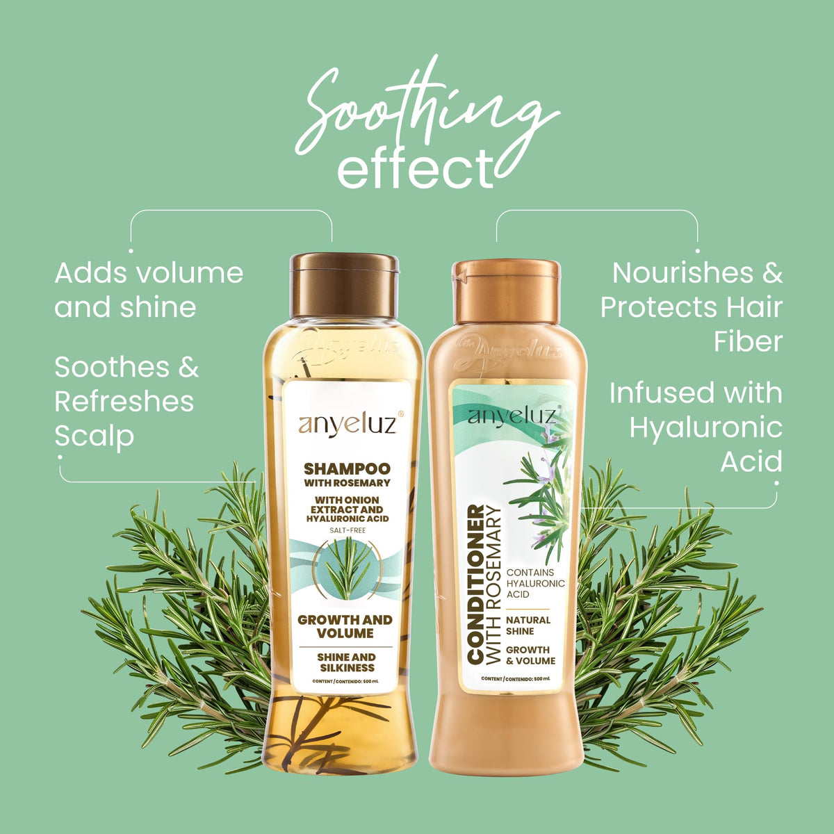 ANYELUZ conditioner creamy texture demonstrating lightweight hydration