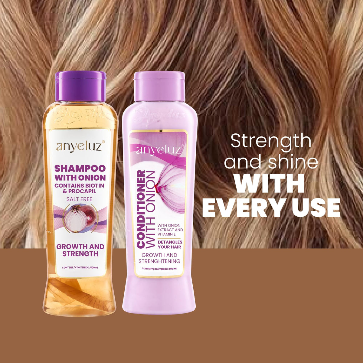 Anyeluz conditioner cream texture demonstrating smooth detangling