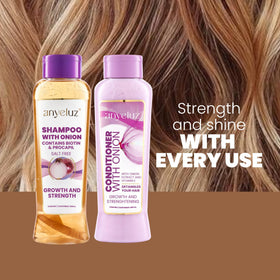 Anyeluz conditioner cream texture demonstrating smooth detangling